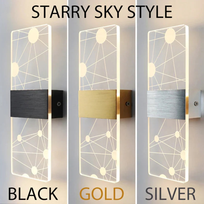 DecorBites™ Acrylic Touch Sensor LED Wall Lamp, Modern Sconces, 6W Indoor Lighting for Home Decor