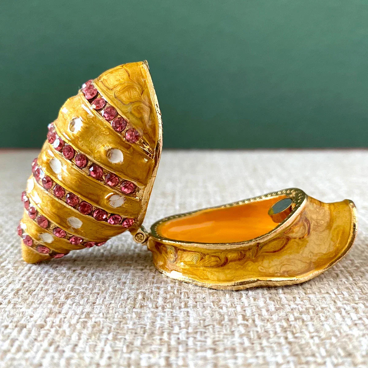 Enamel Conch Trinket Box