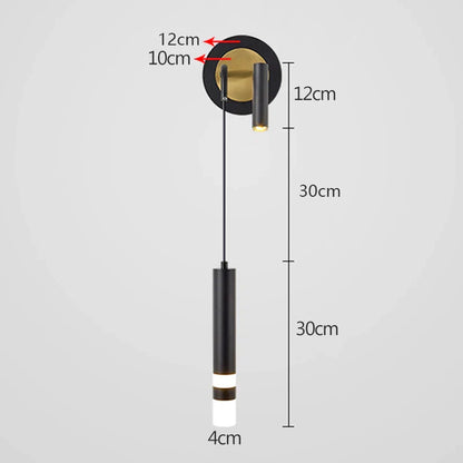 DecorBites™ Gold LED Wall Lamp: Luxurious Nordic Spotlight for Home Bedside, Living Room, Bed Wall Light
