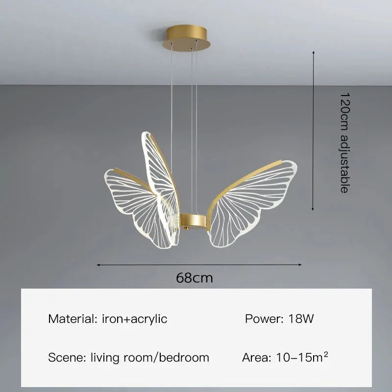 Modern Butterfly Chandelier Set