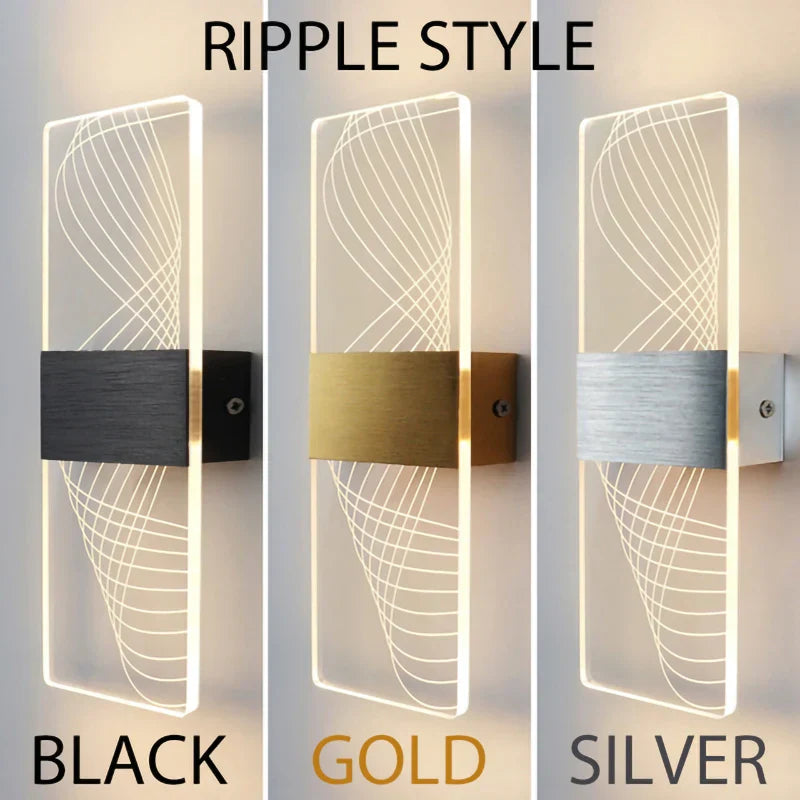 DecorBites™ Acrylic Touch Sensor LED Wall Lamp, Modern Sconces, 6W Indoor Lighting for Home Decor