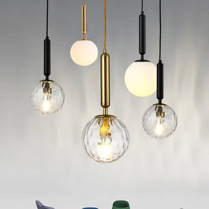 DecorBites™ Glass Ball Pendant Light for Dining Room & Bedroom Decor