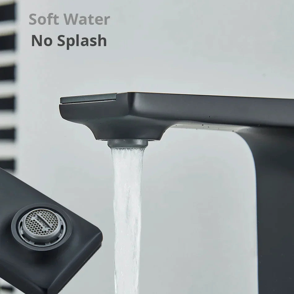 Matte Grey Basin Faucet