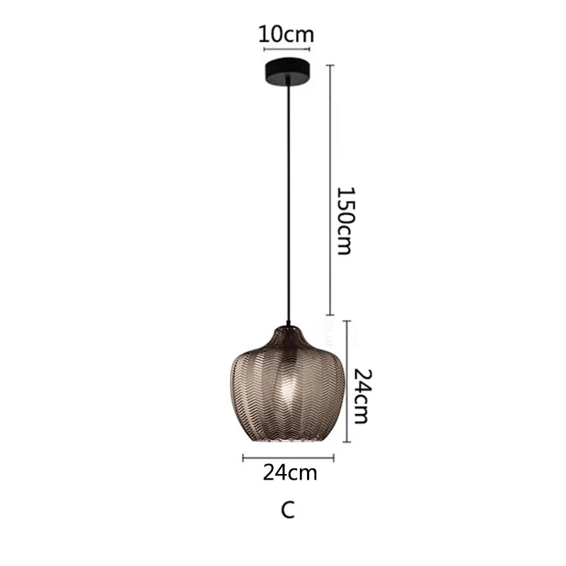 DecorBites™ Glass Pendant Lights: Nordic Style for Restaurant, Kitchen, Dining, Bedroom, Bedside lighting