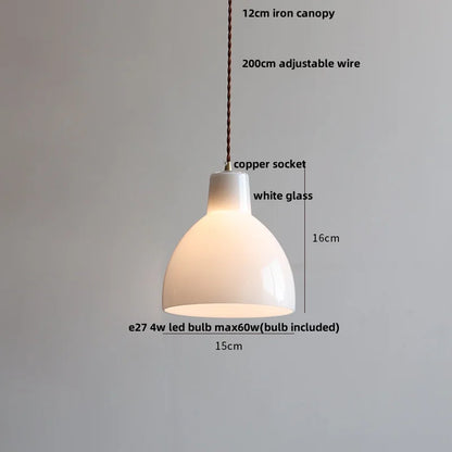 DecorBites™ Glass LED Pendant Lamp | Adjustable Nordic Hanging Light
