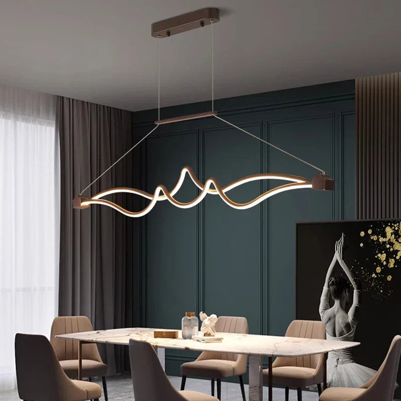 Silver Linear Pendant Lamp