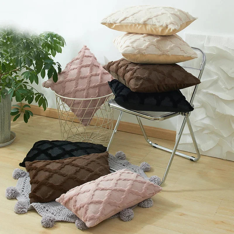 DecorBites™ Diamond Embroidery Cushion Cover for Modern Home Decor
