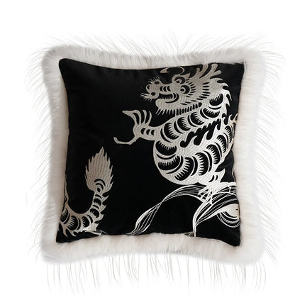 DecorBites™ Dragon Year Pillowcase: Decorative Cushion Cover for Home Sofa Decor