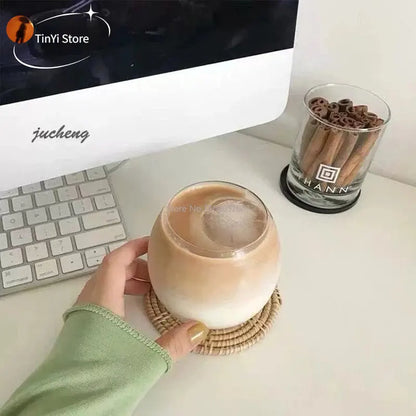 DecorBites™ 400ml Transparent Glass Coffee Mug for Home Bar Party Cocktails
