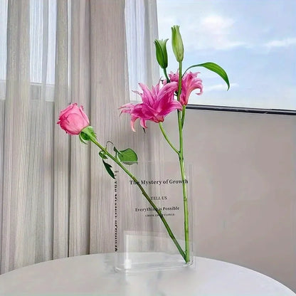 Acrylic Book Vase Home Decor