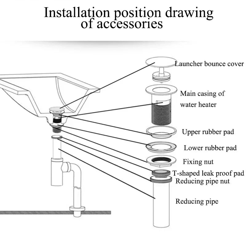 Gold Round Pop-up Drain