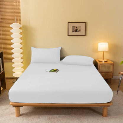 DecorBites™ Cozy Solid Color Fitted Sheet - All Seasons Mattress Cover