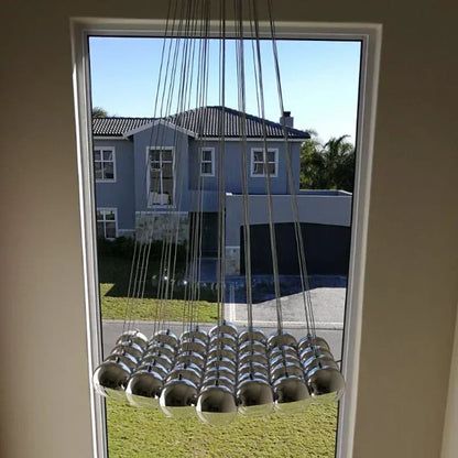 DecorBites™ Crystal Glass Ball Globe Chandelier Pendant Light for Modern Hotel Hall Décor