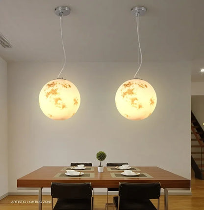 DecorBites™ Full Moon Chandelier: Nordic Retro Ball Pendant Light for Modern Home Decor