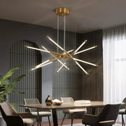 Black Gold Pendant Lamp 12-Head Dimmable