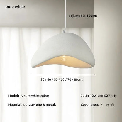 DecorBites™ Creamy Style Wabi Sabi Chandelier Stairs Nordic Led Pendant Lights