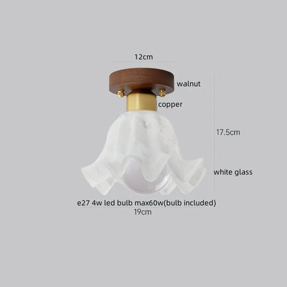 DecorBites™ Cotton Shape LED Ceiling Lamp - Cream. Nordic Style, Hallway Balcony Porch Light.