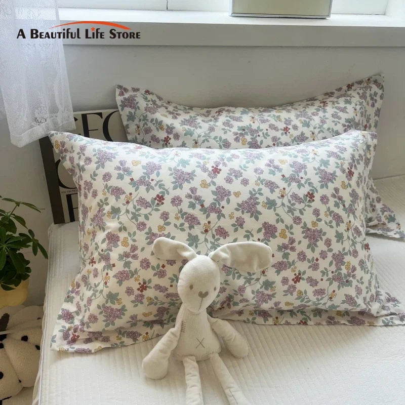 Floral Cotton Pillowcase Set