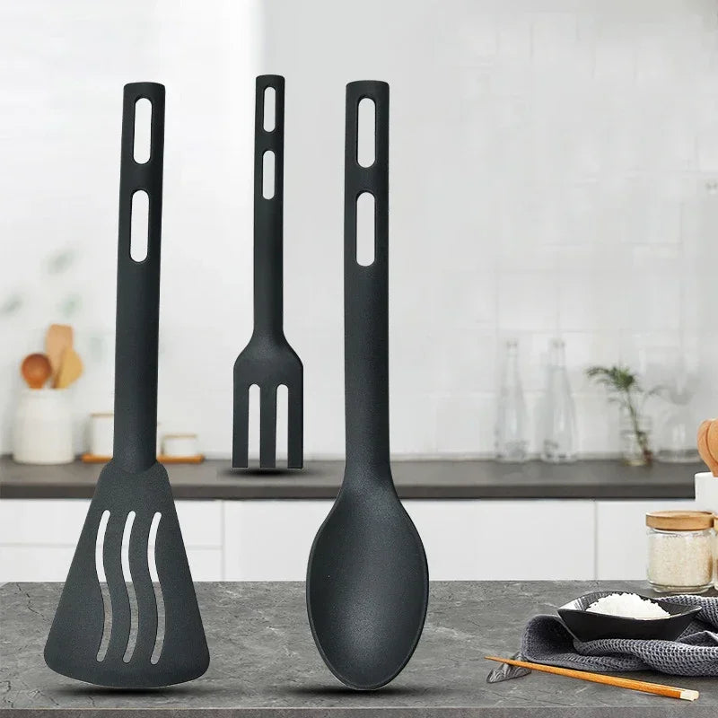 DecorBites™ Kitchen Utensils Set Spoons Silicone Spatula Portable Camping Cutlery Flatware