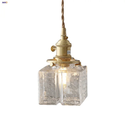 DecorBites™ Ice Cube Glass LED Pendant Light Modern Home Decor Hanging Lamp