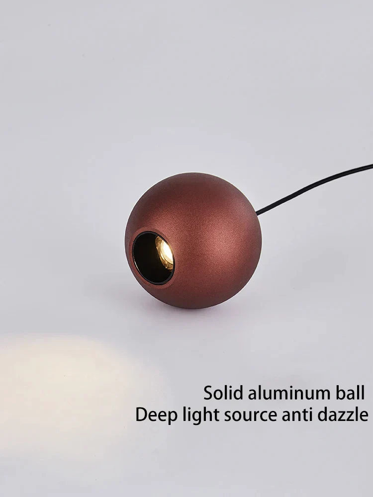 DecorBites™ LED Aluminum Ball Pendant Light: Minimalist Nordic Chandelier for Bedroom Decor