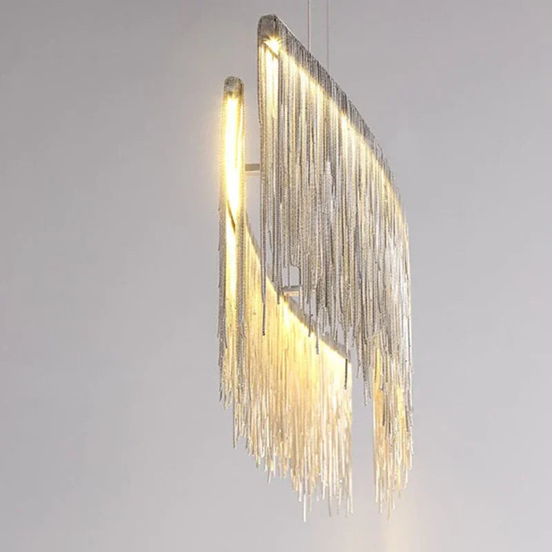 Aluminum Tassel LED Chandelier