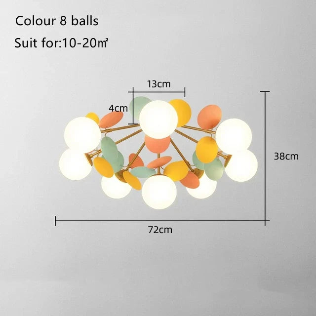 Iron Glass Ceiling Chandelier