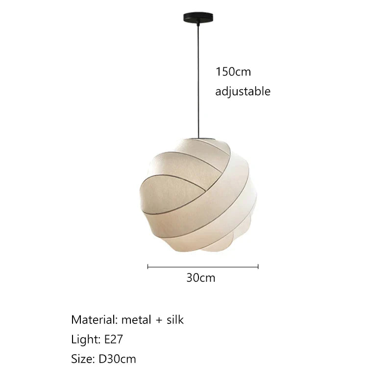 Silk Ball Pendant Light