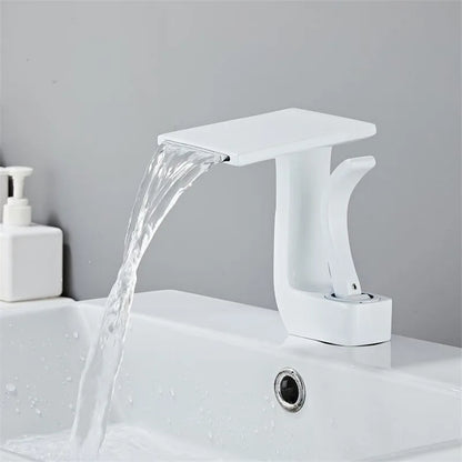 DecorBites™ Gold & Black Brass Bathroom Basin Faucet Cold Hot Water Mixer Sink Tap