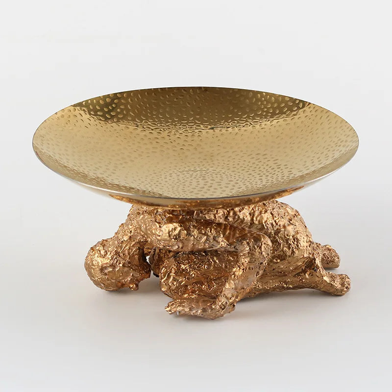Gold Resin Handicraft Tray