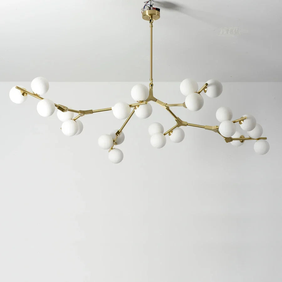 DecorBites™ Glass Balls LED Chandelier: Molecular Living Decoration, Modern Branches Pendant Lighting Fixtures.