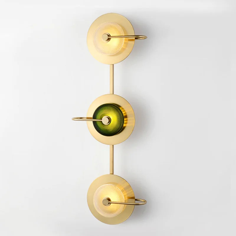 DecorBites™ Glass Led Metal Wall Art Lamp for Modern Living Room Decor