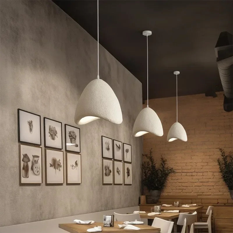 Chrome Nordic Pendant Light Gray Shade Dining