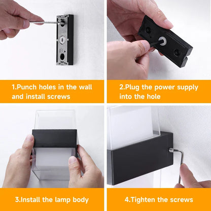 DecorBites™ LED Facade Wall Light for Home and Garden Decor, Waterproof Stair Luminaire