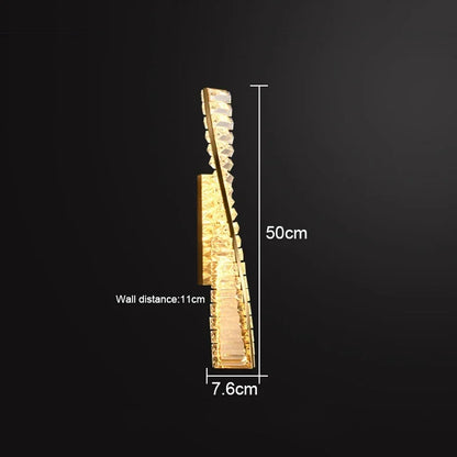 DecorBites™ Crystal LED Wall Lamp for Luxury Bedroom and Living Room Lighting