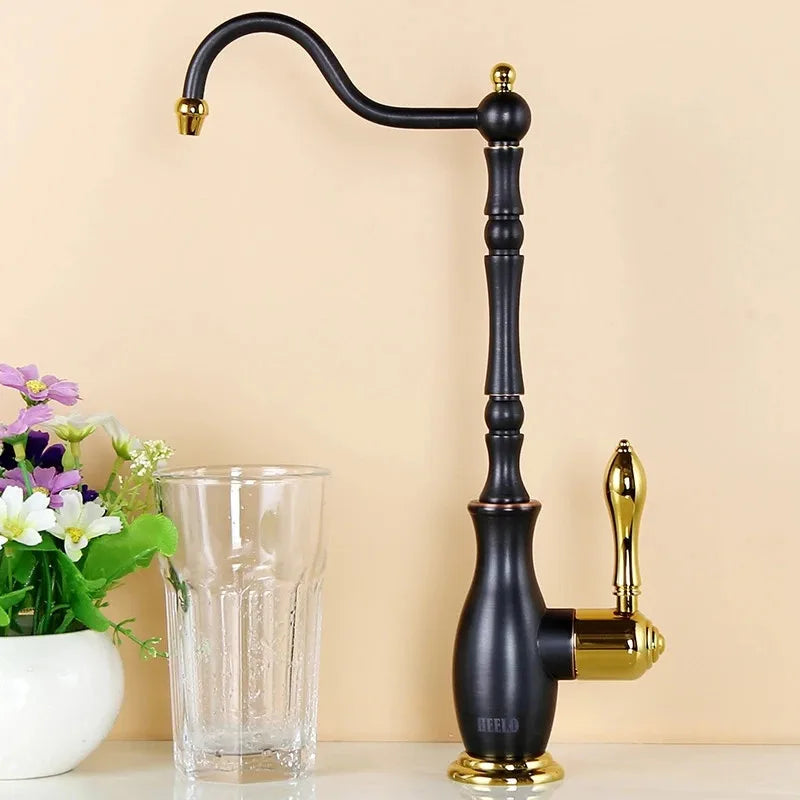Gold Rotating Kitchen Faucet