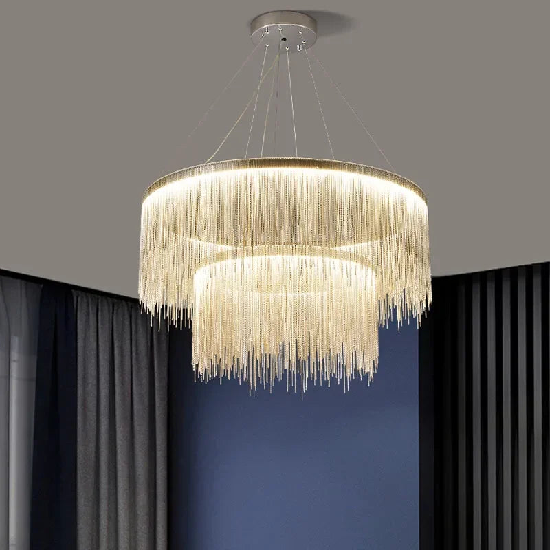 Aluminum Tassel LED Chandelier