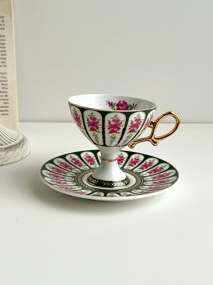 DecorBites™ Court Style Latte & Cappuccino Cup Set with Saucer, Tea Cup Set