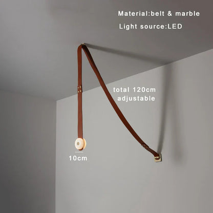 DecorBites™ Designer Belt Marble Pendant Lights: Luxury Dimmable Fixture for Villa Duplex