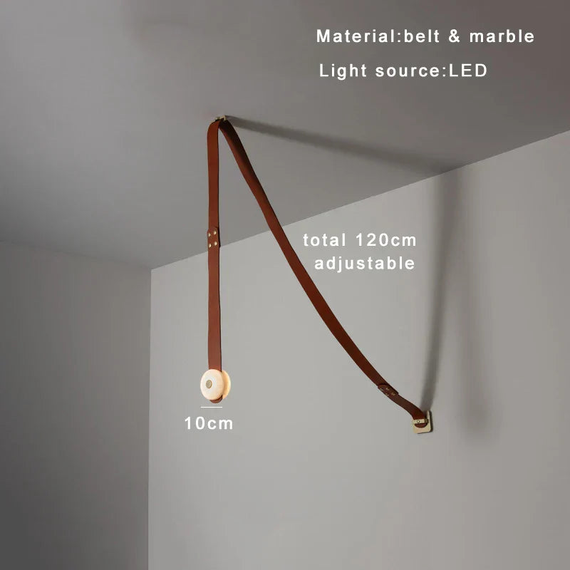 Leather Marble Ceiling Light