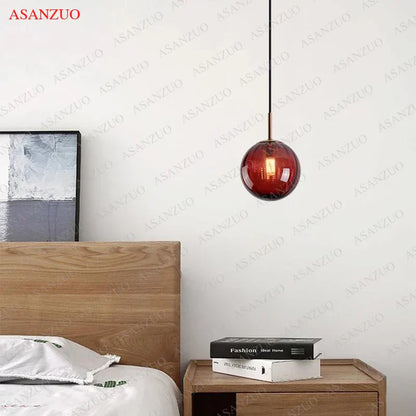 DecorBites™ Glass Ball Pendant Lamp: Modern Nordic LED Lighting for Home, Restaurant, Living Room