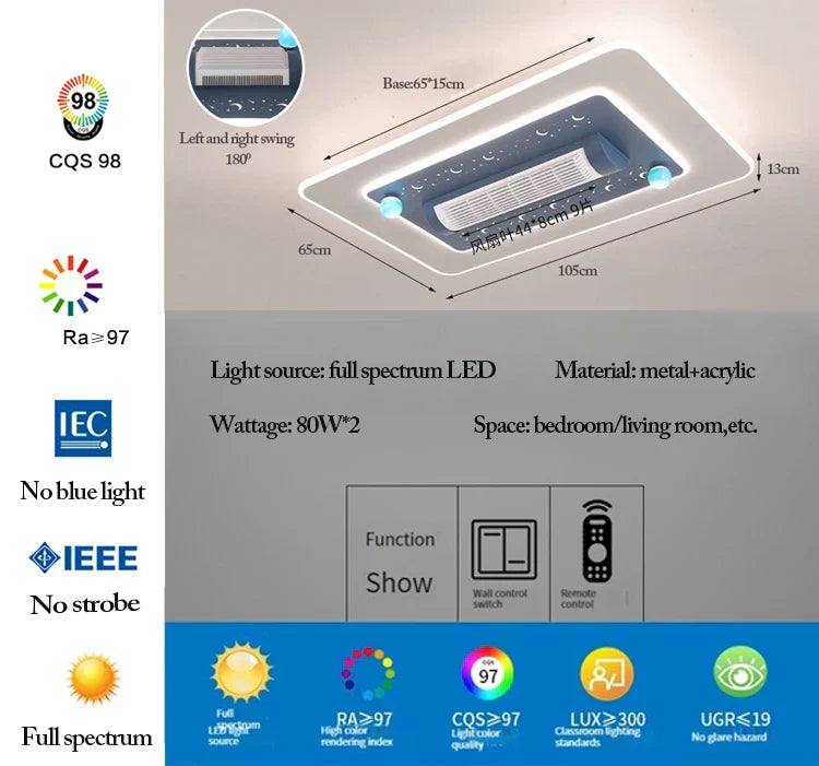 Remote Bladeless Ceiling Fan
