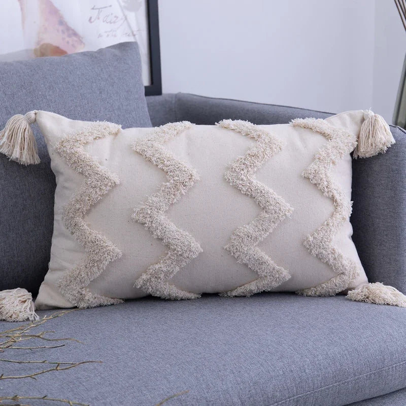 Cotton Tassel Sofa Pillowcase