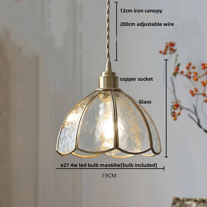 DecorBites™ Glass LED Pendant Lamp Adjustable Loft Kitchen Light Fixture