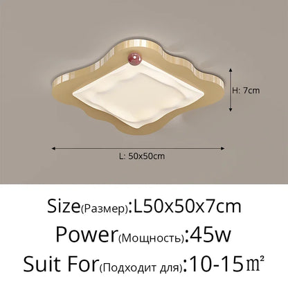 DecorBites™ Cream LED Ceiling Light for Bedroom & Living Room décor