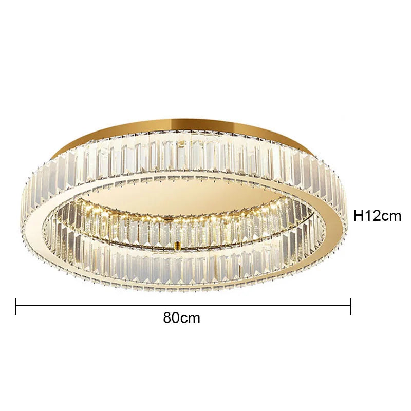 DecorBites™ Crystal Round Ceiling Lamp for Modern Minimalist Indoor Lighting décor