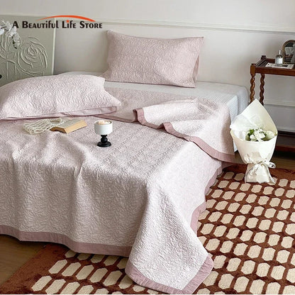 DecorBites™ Cotton Quilted Bedspread Set With Pillowcases