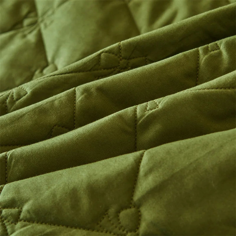 DecorBites™ Cotton Lace Ruffles Quilted Bed Skirt Set with Pillowcases