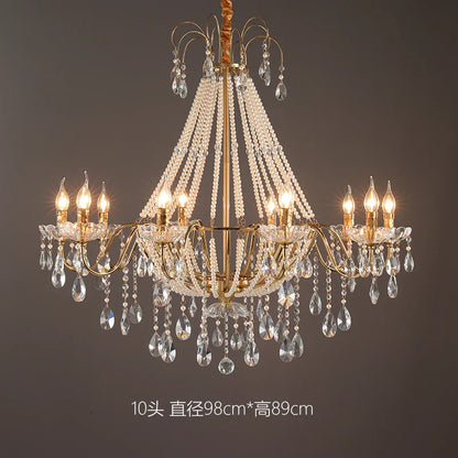 DecorBites™ French Pearl Chandelier, Elegant Retro Design for Luxurious Living Spaces