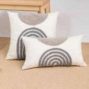 Tufted Embroidered Cotton Cushion